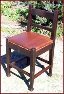 Rare Roycroft Marshall P. Wilder chair original finish